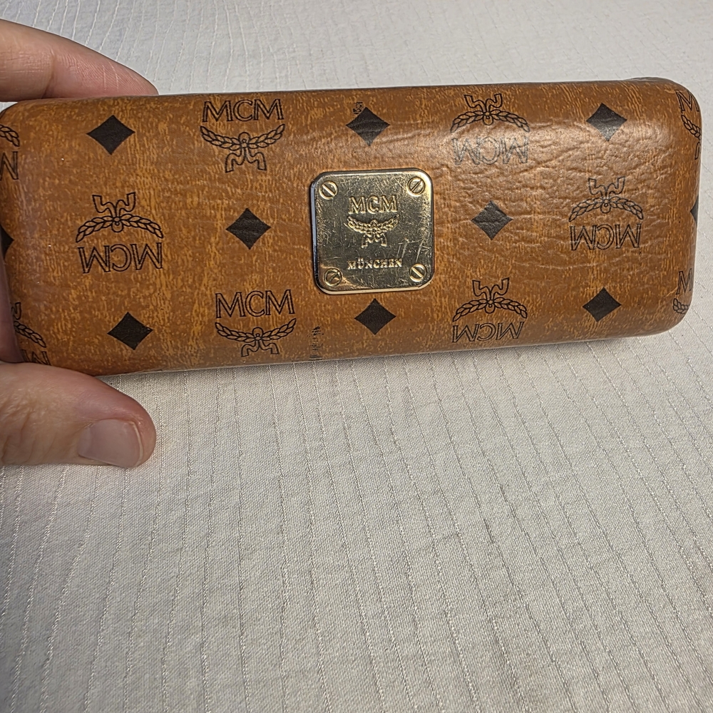 MCM Visetos Leather Eyeglass Case – Brown – Authentic